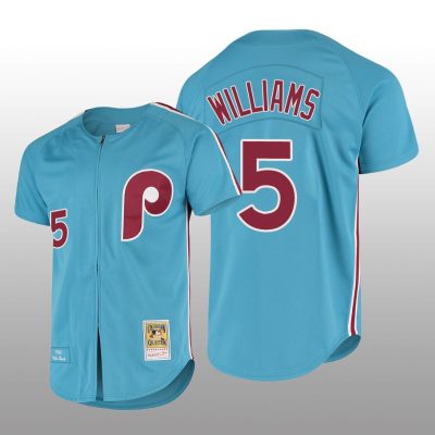 Men's Philadelphia Phillies Nick Williams Light Blue Cooperstown Collection Authentic Jersey