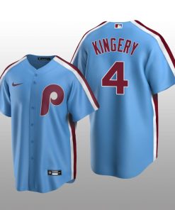 Men's Philadelphia Phillies Scott Kingery Light Blue Cooperstown Collection Road Jersey