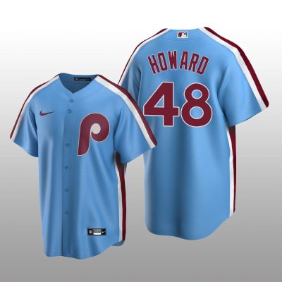 Men's Philadelphia Phillies Spencer Howard Light Blue Cooperstown Collection Road Jersey