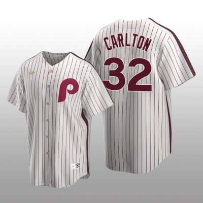Men's Philadelphia Phillies Steve Carlton White Cooperstown Collection Home Jersey