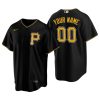 Men's Pittsburgh Pirates Black Replica 2020 Alternate Custom Jersey