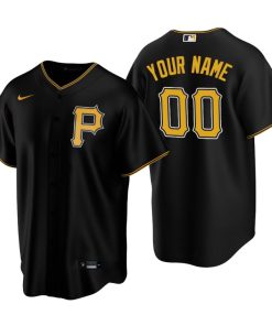 Men's Pittsburgh Pirates Black Replica 2020 Alternate Custom Jersey