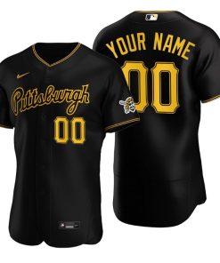 Men's Pittsburgh Pirates Custom Black Authentic 2020 Alternate Jersey