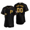 Men's Pittsburgh Pirates Custom Black Authentic Alternate Jersey