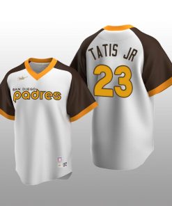 Men's San Diego Padres Fernando Tatis Jr. White Cooperstown Collection Home Jersey