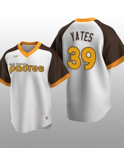 Men's San Diego Padres Kirby Yates White Cooperstown Collection Home Jersey
