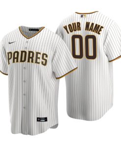 Men's San Diego Padres White Brown Replica 2020 Home Custom Jersey
