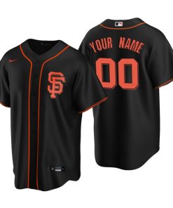 Men's San Francisco Giants Black Replica 2020 Alternate Custom Jersey