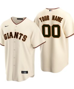 Men's San Francisco Giants Cream Replica 2020 Home Custom Jersey