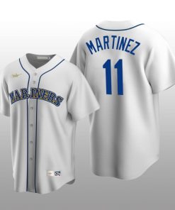 Men's Seattle Mariners Edgar Martinez White Cooperstown Collection Home Jersey