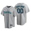 Men's Seattle Mariners Gray Replica 2020 Road Custom Jersey