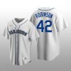 Men's Seattle Mariners Jackie Robinson White Cooperstown Collection Home Jersey