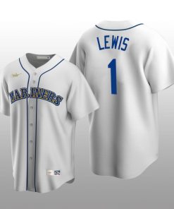 Men's Seattle Mariners Kyle Lewis White Cooperstown Collection Home Jersey