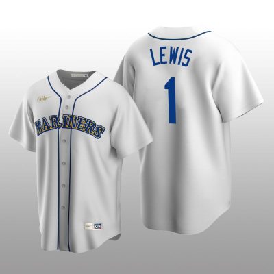 Men's Seattle Mariners Kyle Lewis White Cooperstown Collection Home Jersey
