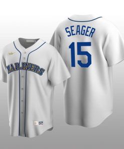 Men's Seattle Mariners Kyle Seager White Cooperstown Collection Home Jersey