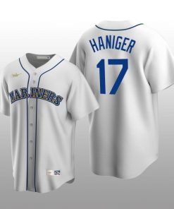 Men's Seattle Mariners Mitch Haniger White Cooperstown Collection Home Jersey