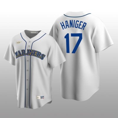 Men's Seattle Mariners Mitch Haniger White Cooperstown Collection Home Jersey