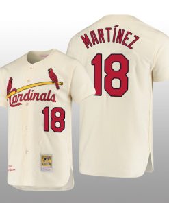 Men's St. Louis Cardinals Carlos Martinez Cream Cooperstown Collection Authentic Jersey