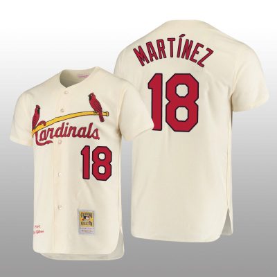 Men's St. Louis Cardinals Carlos Martinez Cream Cooperstown Collection Authentic Jersey