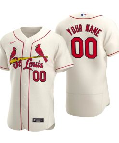 Men's St. Louis Cardinals Custom Cream Authentic 2020 Alternate Jersey