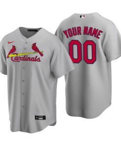 Men's St. Louis Cardinals Gray Replica 2020 Road Custom Jersey