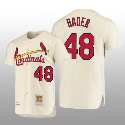 Men's St. Louis Cardinals Harrison Bader Cream Cooperstown Collection Authentic Jersey