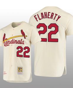 Men's St. Louis Cardinals Jack Flaherty Cream Cooperstown Collection Authentic Jersey