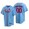 Men's St. Louis Cardinals Light Blue Replica 2020 Alternate Custom Jersey