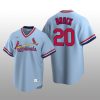 Men's St. Louis Cardinals Lou Brock Light Blue Cooperstown Collection Road Jersey