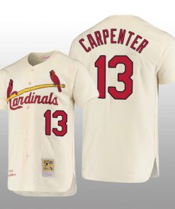 Men's St. Louis Cardinals Matt Carpenter Cream Cooperstown Collection Authentic Jersey