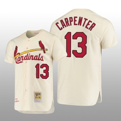 Men's St. Louis Cardinals Matt Carpenter Cream Cooperstown Collection Authentic Jersey