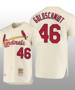 Men's St. Louis Cardinals Paul Goldschmidt Cream Cooperstown Collection Authentic Jersey