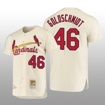 Men's St. Louis Cardinals Paul Goldschmidt Cream Cooperstown Collection Authentic Jersey