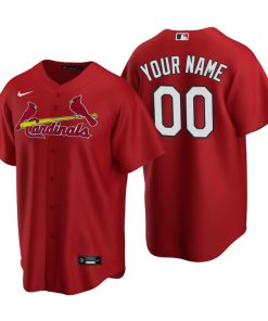 Men's St. Louis Cardinals Red Replica 2020 Alternate Custom Jersey