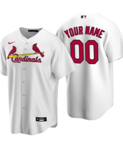 Men's St. Louis Cardinals White Replica 2020 Home Custom Jersey