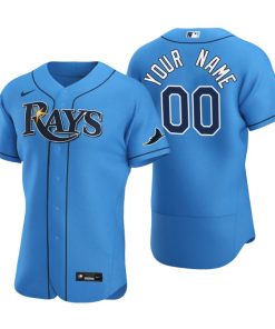 Men's Tampa Bay Rays Custom Light Blue Authentic 2020 Alternate Player Jersey