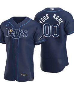 Men's Tampa Bay Rays Custom Navy Authentic 2020 Alternate Jersey