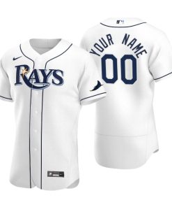 Men's Tampa Bay Rays Custom White Authentic 2020 Home Jersey