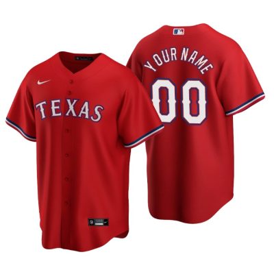 Men's Texas Rangers Red Replica 2020 Alternate Custom Jersey
