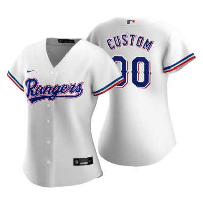 Men's Texas Rangers White Replica 2020 Home Custom Jersey