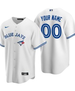 Men's Toronto Blue Jays White Replica 2020 Home Custom Jersey