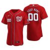 Men's Washington Nationals Custom Red Authentic 2020 Alternate Jersey