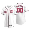 Men's Washington Nationals Custom White Authentic 2020 Home Jersey