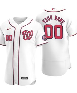 Men's Washington Nationals Custom White Authentic 2020 Home Jersey