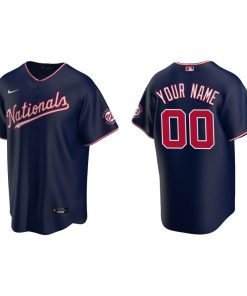 Men's Washington Nationals Navy Replica 2020 Alternate Custom Jersey