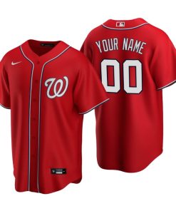 Men's Washington Nationals Red Replica 2020 Alternate Custom Jersey