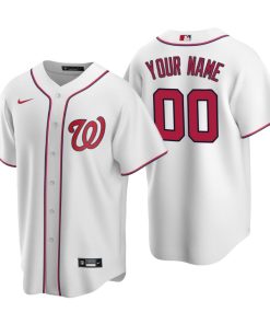 Men's Washington Nationals White Replica 2020 Home Custom Jersey