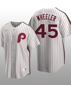 Men's Zack Wheeler Philadelphia Phillies White Home Cooperstown Collection Jersey