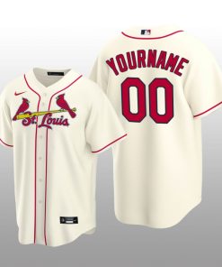 Men's yourname St. Louis Cardinals Cream Alternate 2020 Replica Jersey