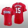 Miami Marlins Brian Anderson Men's 2021 City Connect Jersey Red Authentic